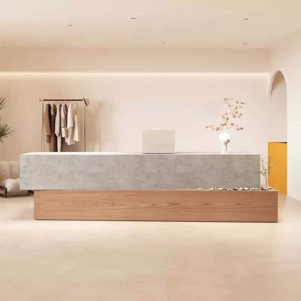 Muxing Empfangstheke für Ferienwohnung, Kassentheke, schlichte Theke, Theke im dezenten Luxusstil