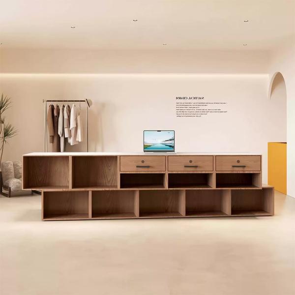 Muxing Empfangstheke für Ferienwohnung, Kassentheke, schlichte Theke, Theke im dezenten Luxusstil