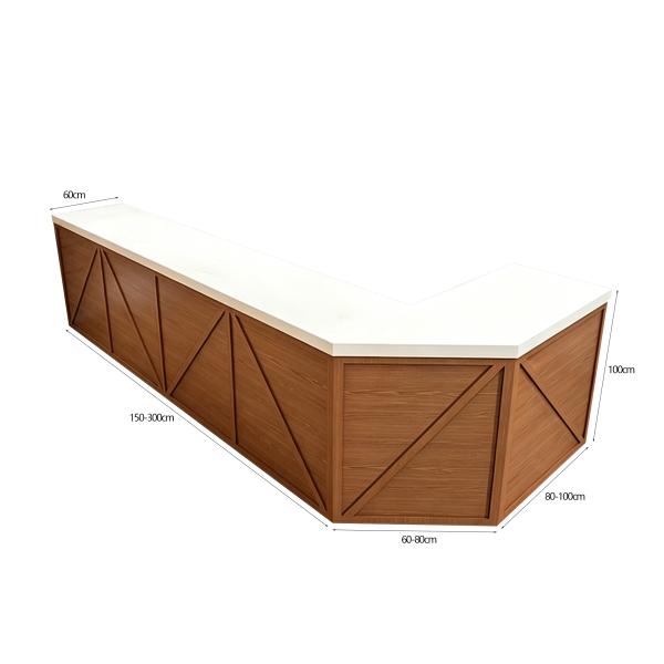 Muxing Bartheke im Industrial-Retro-Stil, Eckbar, minimalistische Bartheke, Bartheke im Gastronomie-Stil