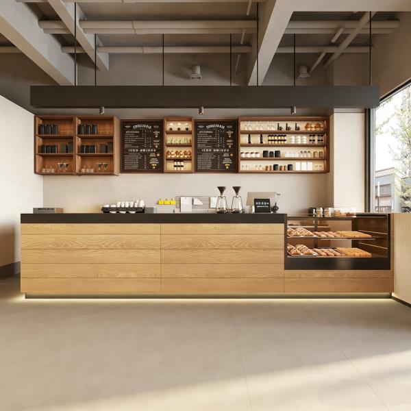 Muxing Moderne Bartheke, schlichte Kassentheke, Ecktheke, Kassentresen für Dessertladen