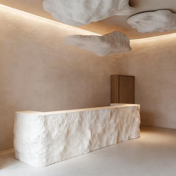 Muxing Ungewöhnlicher Empfangstisch, Bartheke im leichten Luxusstil, Theke für Firmenlobby