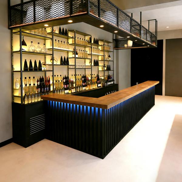 Muxing Moderner minimalistischer Bartresen/Theke Bartheke  individuell gefertigter großer Bartresen Barempfangstheke /HCTG ZJ/