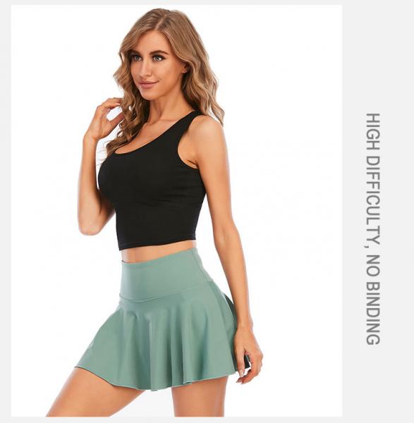 Damen Tennisrock Mit Shorts - Hohe Taille & 4 Taschen Für Sport