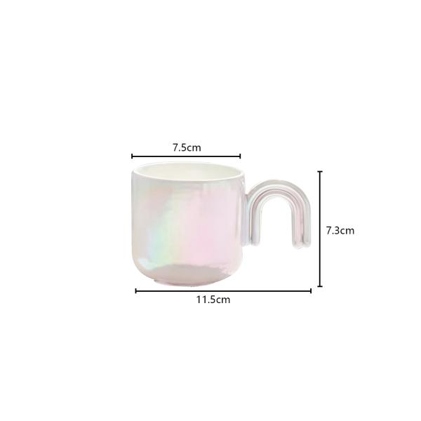 Muxing Schleifen-Design Keramik-Tasse mit Untertasse, traumhaft elegante Kaffee-Tasse, hochwertiges Set für die Nachmittagstee-Zeit