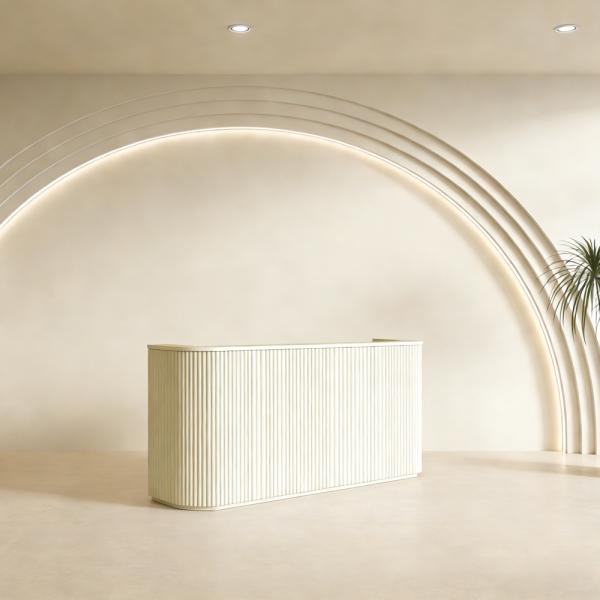 Geschäft Salon Empfangstisch Theke Tresen Kasse Laden Beige 300*60cm 【DZK-B3 300】