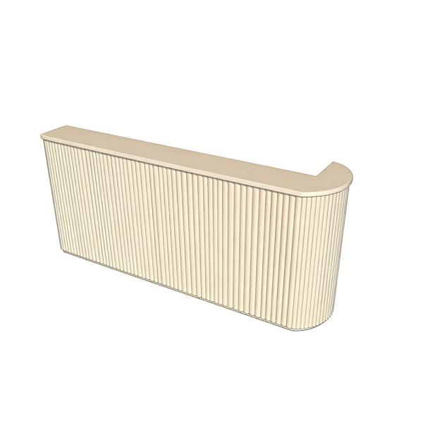 Geschäft Salon Empfangstisch Theke Tresen Kasse Laden Beige 270*70*115cm 【DZK-B2 270】