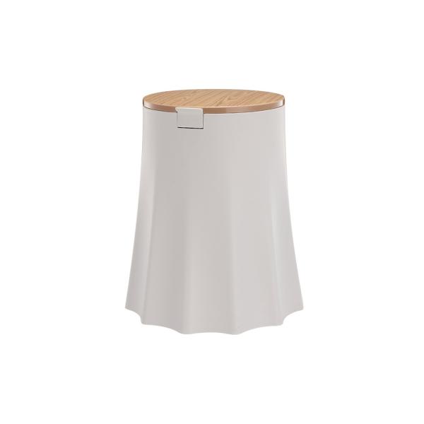 MuXing Plastik Mülleimer, Abfalleimer, Robuster Abfallbehälter, Papierkorb für Büros, Küche und Wohnzimmer Weiß 29,8 x 33,5 cm /TG3700/