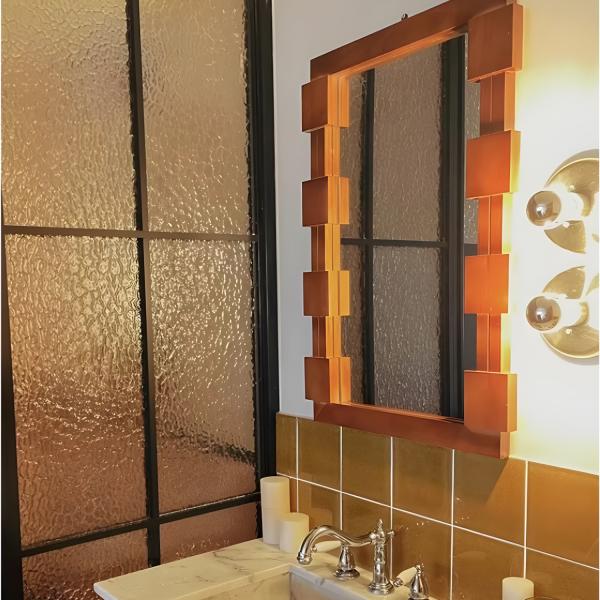 MuXing Vollholz Ganzkörperspiegel, Wandspiegel für Zuhause, Eingangsbereich Spiegel, Ideal als Ankleidespiegel für Flur oder Badezimmer 50x80 cm 【ZGCJ2689】