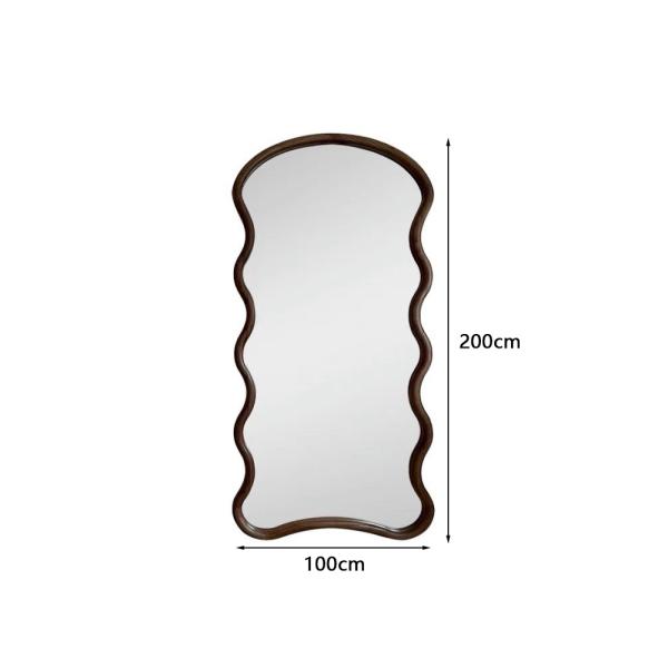 Muxing Ganzkörperspiegel großer Spiegel Standspiegel Ankleidespiegel moderner Spiegel Wellenförmiger Ganzkörperspiegel