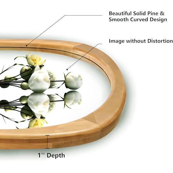 MuXing Wandmontierter Schminkspiegel für Zuhause, Waschtisch Spiegel, Schlafzimmer Kosmetikspiegel, Wandspiegel