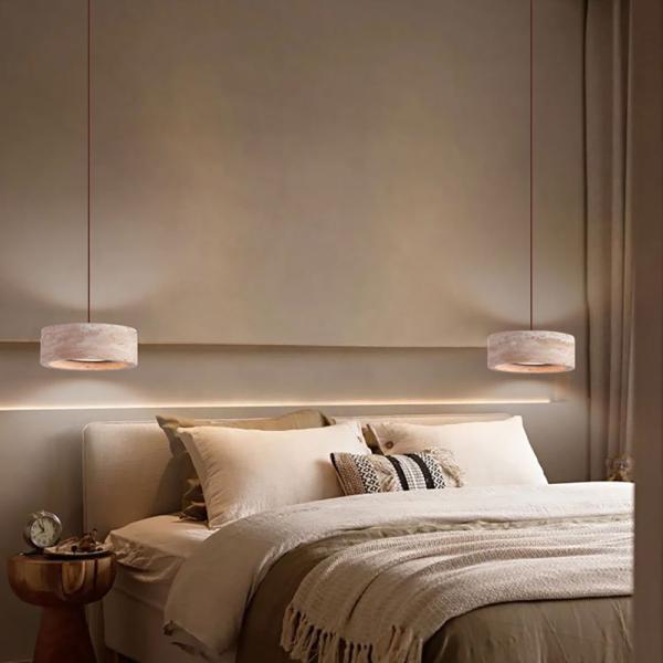 MuXing Moderne Pendelleuchte – Dimmbar in 3 Farben, Design Lampe für Esszimmer, Schlafzimmer & Bar, Elegante Deckenleuchte, Energieeffizient 20 cm