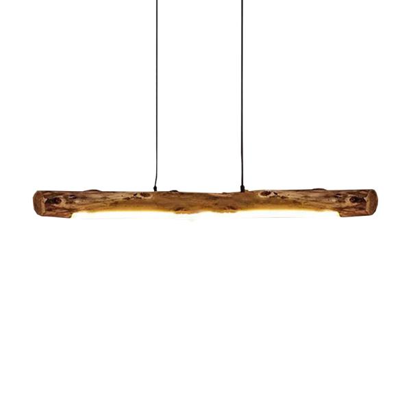 MuXing Pendelleuchte aus Massivholz – Stilvolle Energiesparende Deckenlampe für Wohnzimmer, Esszimmer, Cafés, Bar, Hängelampe, Design Lampe 100x8cm /SMDD100/