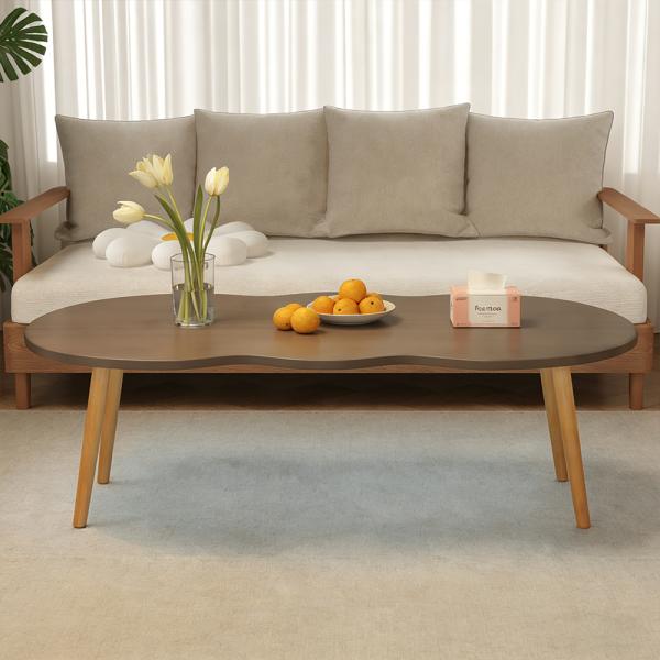 MuXing Couchtisch für Wohnzimmer – Moderner Wohnzimmertisch als Sofatisch, rechteckiger Beistelltisch und Teetisch
