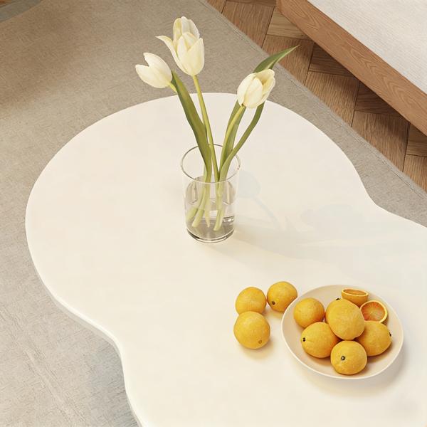 MuXing Couchtisch für Wohnzimmer – Moderner Wohnzimmertisch als Sofatisch, rechteckiger Beistelltisch und Teetisch