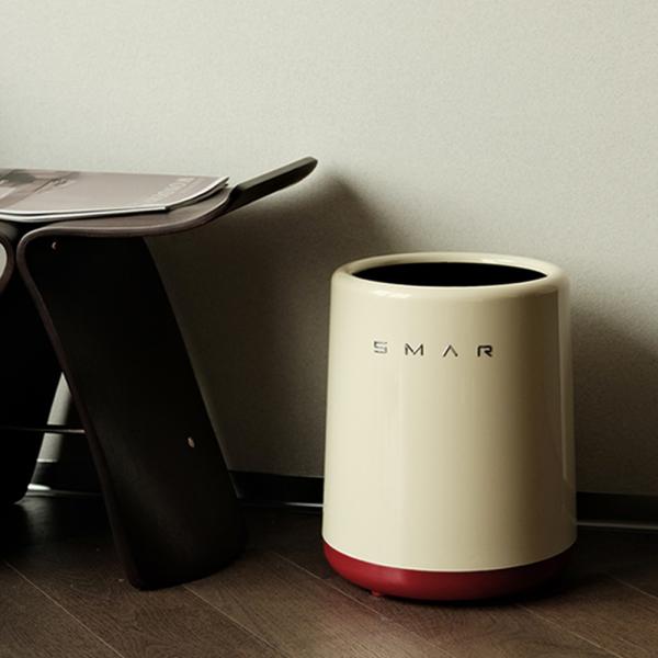 Muxing Mülleimer Haushalt – Küchenmülleimer, Badmülleimer, Papierkorb Büro & Schlafzimmer, Abfallbehälter für Zuhause Cremeweiß 12L 30*24.3cm /LJTYK/