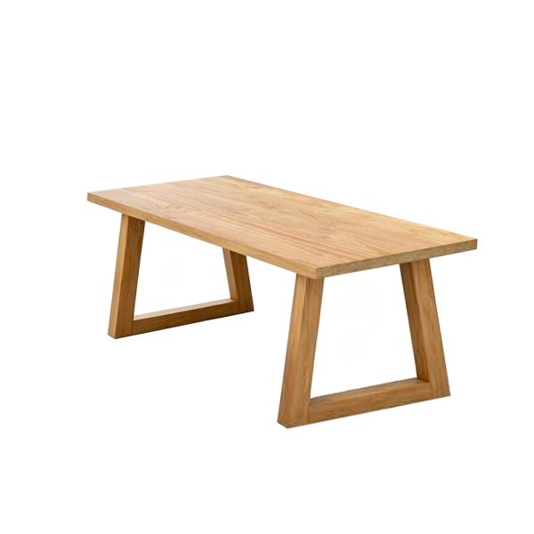 Muxing Massivholz Esstisch aus Kiefernholz, Esszimmertisch, stabiler Küchentisch für Esszimmer, Wohnzimmer, Restaurant und Café Hellbraun