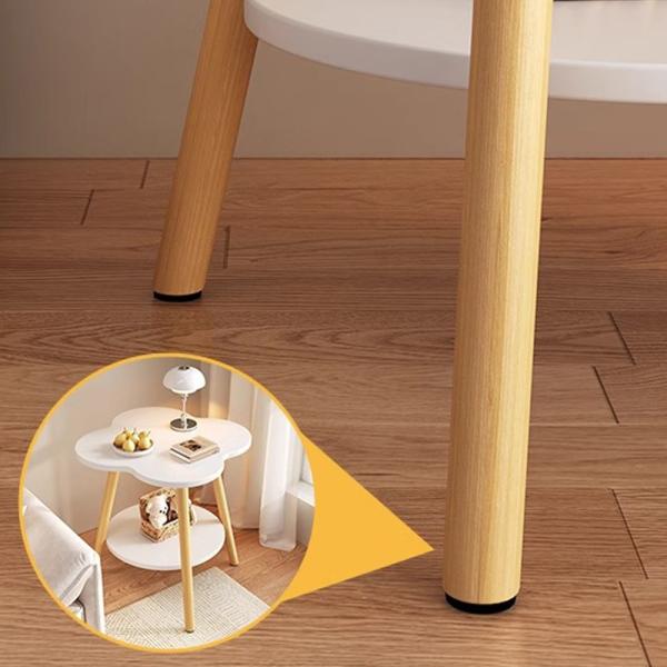 MuXing Doppelstock-Beistelltische, Couchtisch ideal als Sofatisch, Kompakte, stilvolle Teetische für das Schlafzimmer oder Wohnzimmer Weiß 40*50cm 【DH54DL】