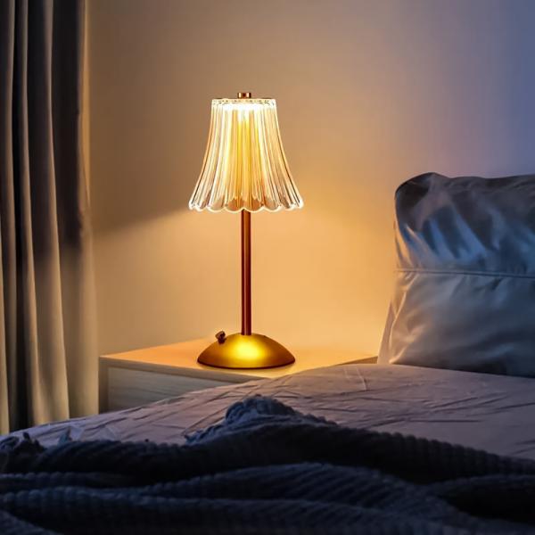 Muxing Tischlampe Retro-Tischlampe Nachttischlampe Vintage-Tischlampe Nachtlicht LED-Tischlampe USB-Ladeport für Schlafzimmer 12.5 × 29.5 cm /JSTD11/