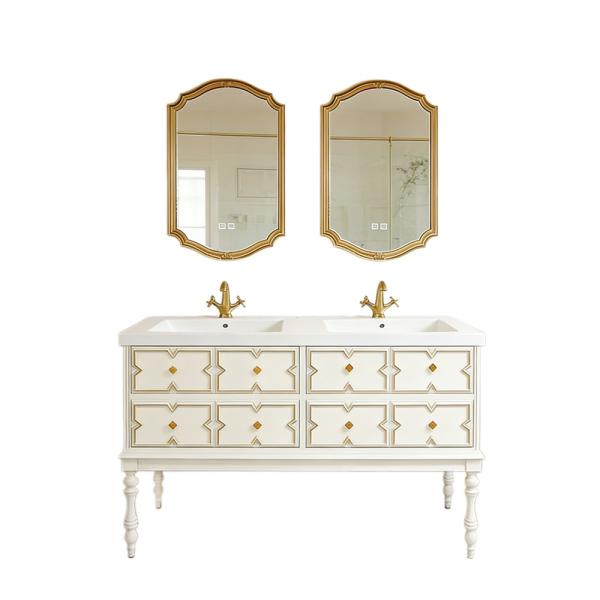 MuXing Sinterstein Waschbecken Set, Badezimmer Waschtisch Set, Modernes Badmöbel Set, mit Armaturenloch 130*55cm