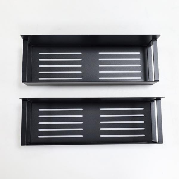 MuXing Magnetisches Küchenregal, Kühlschrank-Seitenregal ohne Bohren, Gewürzregal und Aufbewahrungsregal für Küche Schwarz 29.5*9.5*7.5cm 【CX-9568】