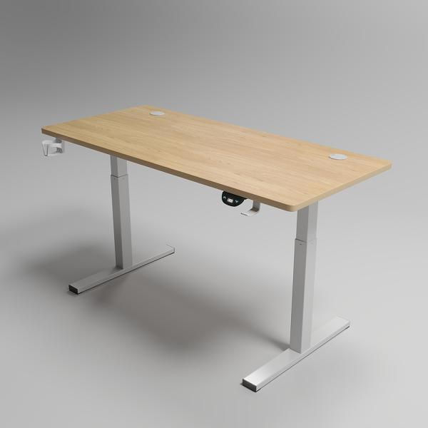 Muxing Elektrisch höhenverstellbarer Schreibtisch, Smart Büro Tisch, Computertisch, Steh-Sitz Tisch, Lerntisch 120*60cm