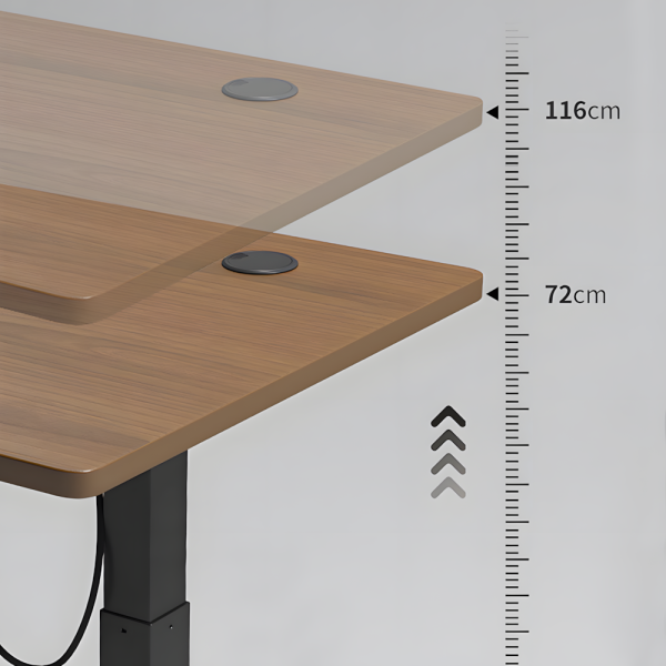 Muxing Elektrisch höhenverstellbarer Schreibtisch, Smart Büro Tisch, Computertisch, Steh-Sitz Tisch, Lerntisch 120*60cm