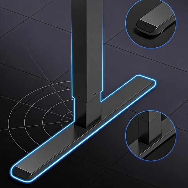 Muxing Elektrisch höhenverstellbarer Schreibtisch, Smart Büro Tisch, Computertisch, Steh-Sitz Tisch, Lerntisch 120*60cm