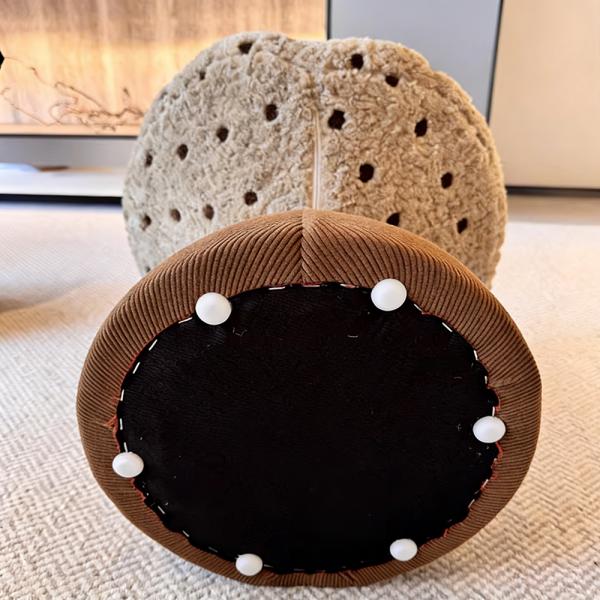 MuXing Sitzhocker Gepolstert – Polsterhocker, Schminkhocker, Schuhwechselbank, Sofa Fußhocker, Kleiner Hocker für Wohnzimmer, Schlafzimmer Braun 54*52*48cm