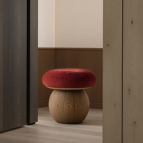 MuXing Massivholz Kinderhocker, Sitzhocker, für Wohnzimmer & Eingangsbereich, Schuhwechselhocker, Praktischer Beistellhocker für Sofa 42x42x38cm【MGD56G】