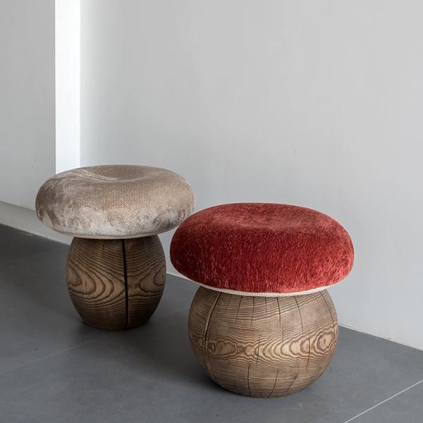 MuXing Massivholz Kinderhocker, Sitzhocker, für Wohnzimmer & Eingangsbereich, Schuhwechselhocker, Praktischer Beistellhocker für Sofa 42x42x38cm【MGD56G】