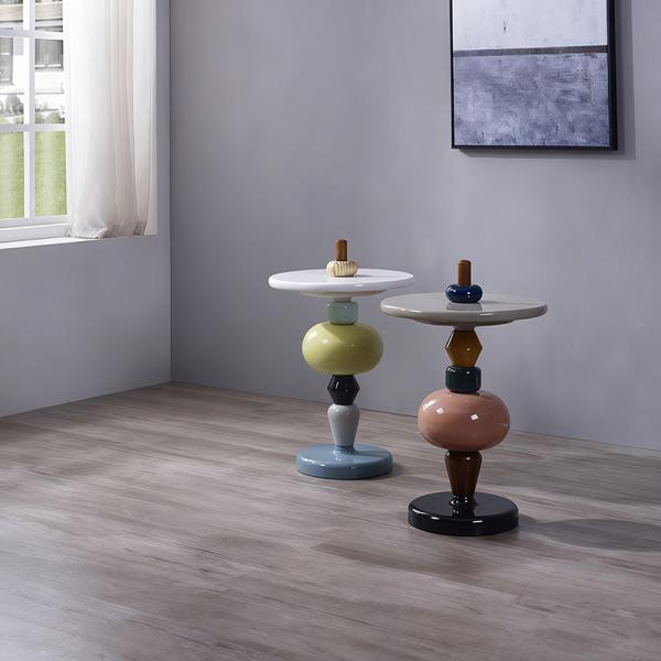 MuXing Moderner Beistelltisch für kleine Räume – Vielseitiger Dekotisch und praktischer Couchtisch für Sofa, Wohnzimmer und enge Räume L45*H69cm