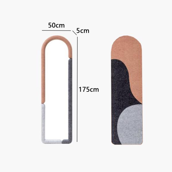 MuXing Vollkörperspiegel für Schlafzimmer und Wohnzimmer – Standspiegel, Ganzkörperspiegel, Schrankspiegel, Kleiderspiegel 175*50cm 【RMZJ6325】