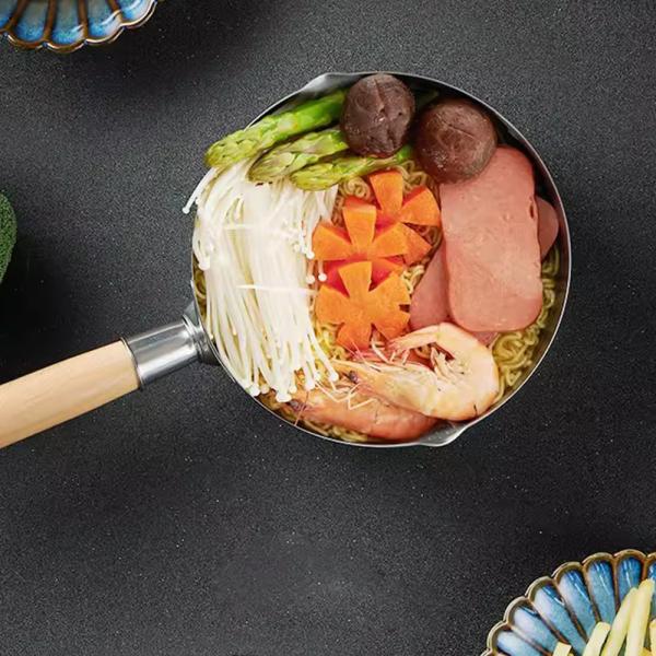 MuXing Milchtopf Schneepfanne Nudelkochtopf, kleiner Kochtopf für Milch, Instant Nudeln, Suppe, Mehrzweck Küchen Topf