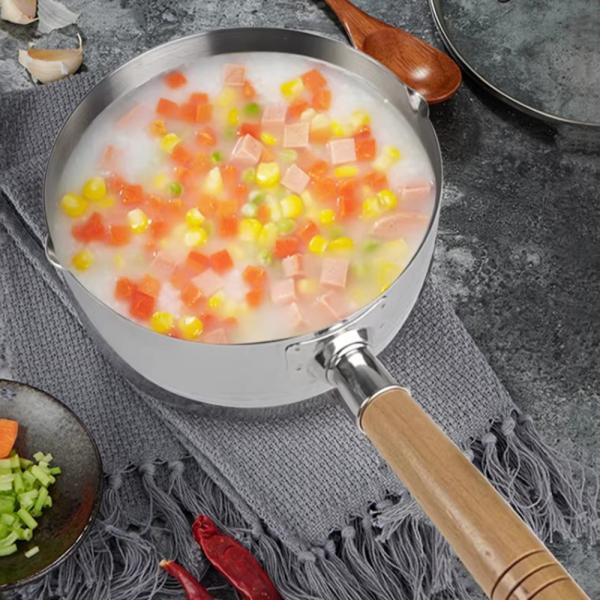 MuXing Milchtopf Schneepfanne Nudelkochtopf, kleiner Kochtopf für Milch, Instant Nudeln, Suppe, Mehrzweck Küchen Topf