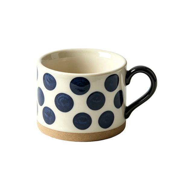 Muxing Keramik Kaffeebecher mit Henkel, Tasse, Trinkbecher, Teetasse, Cappuccinotasse, Kaffeetasse, Retro Becher 450ML