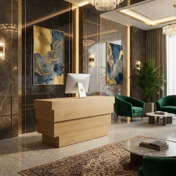 MuXing Maßanfertigung Empfangstheke, Moderne Bar, Rezeption, Service-Theke, Restaurantbar, Tisch, Theke, Besucherempfang