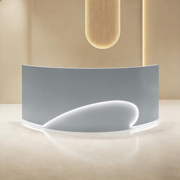 Muxing Empfangstheke Theke geschwungene Tresen Kasse Empfangstresen