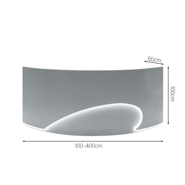 Muxing Empfangstheke Theke geschwungene Tresen Kasse Empfangstresen
