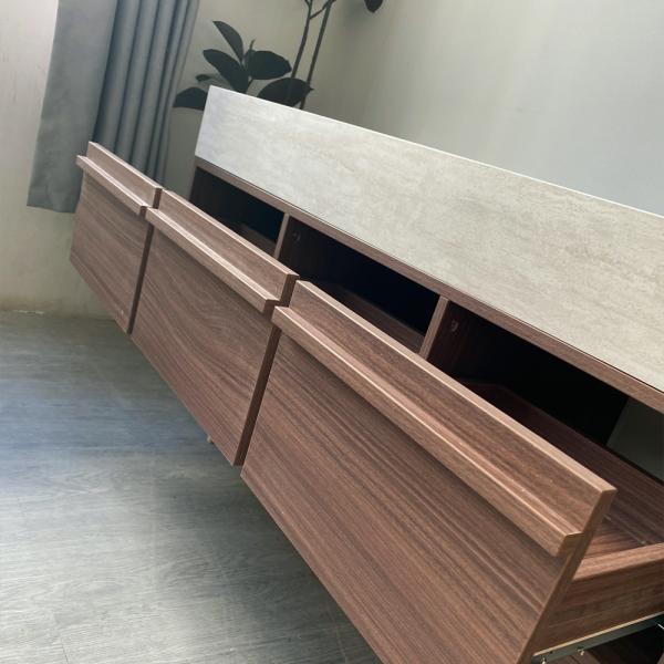 Muxing Waschbecken aus Keramik Waschbecken Doppelspüle Spüle mit zwei Becken Waschtisch-Set mit LED-Spiegel und Schränk【RW3318】