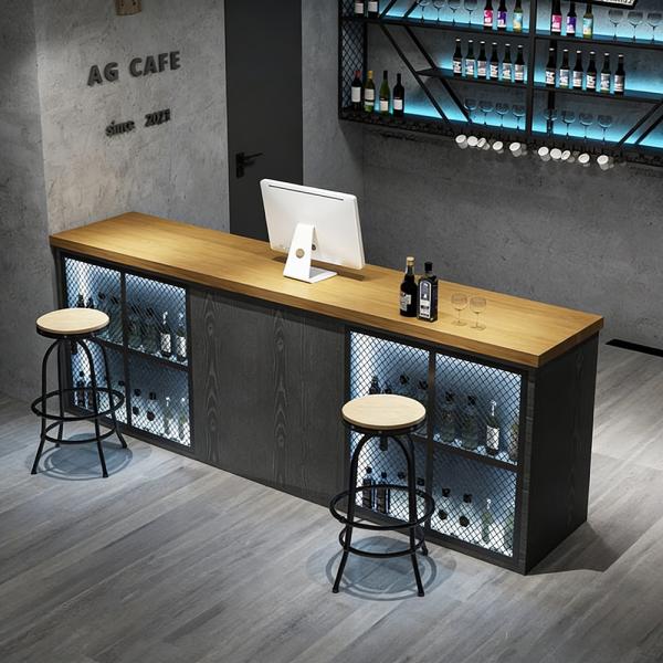 Muxing Theke Empfangstresen Rezeption Industriedesign Kassentisch Restaurant-Theke Empfangstheke Bar-Theke 【TWHP】