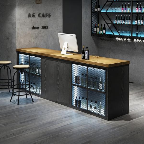 Muxing Theke Empfangstresen Rezeption Industriedesign Kassentisch Restaurant-Theke Empfangstheke Bar-Theke 【TWHP】