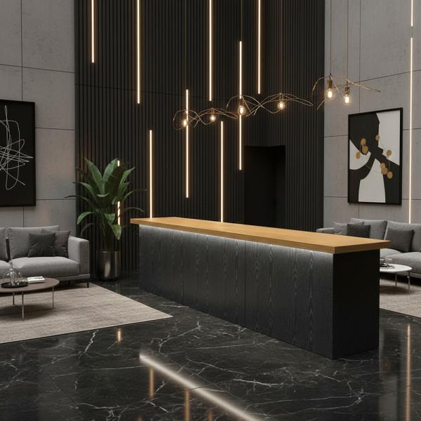 Muxing Bartheke,Restauranttheke,Ladentheke,Empfangstheke,Kassentheke,Maßgefertigte Bartheke Schwarz /YZXPMK/