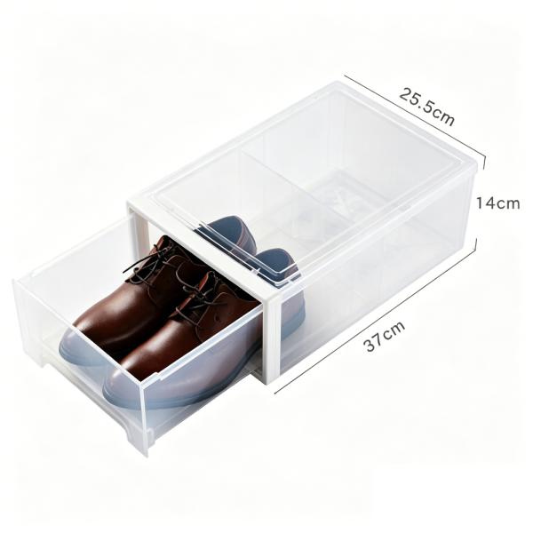 Schuhboxen transparent stapelbar Schuhaufbewahrung Box