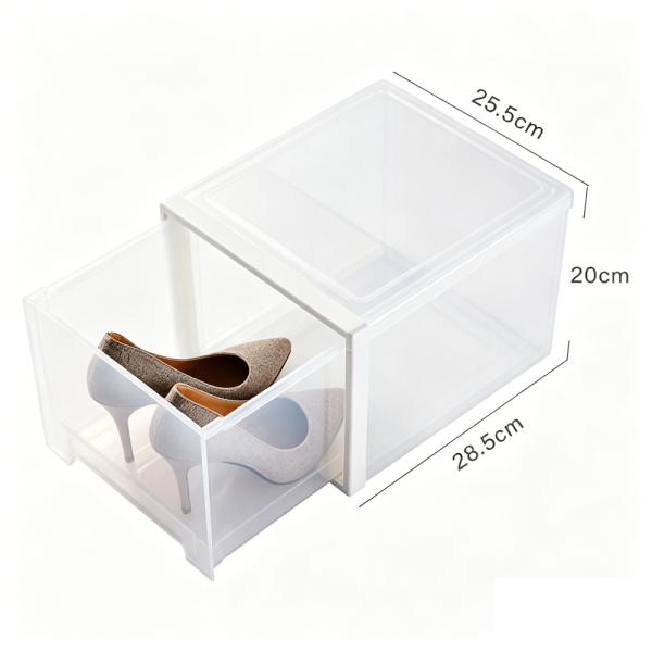 Schuhboxen transparent stapelbar Schuhaufbewahrung Box