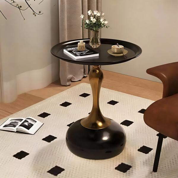 Muxing Beistelltisch, Nachttisch, minimalistischer Beistelltisch, moderner Beistelltisch, Beistelltisch rund 40 × 40 × 53 cm