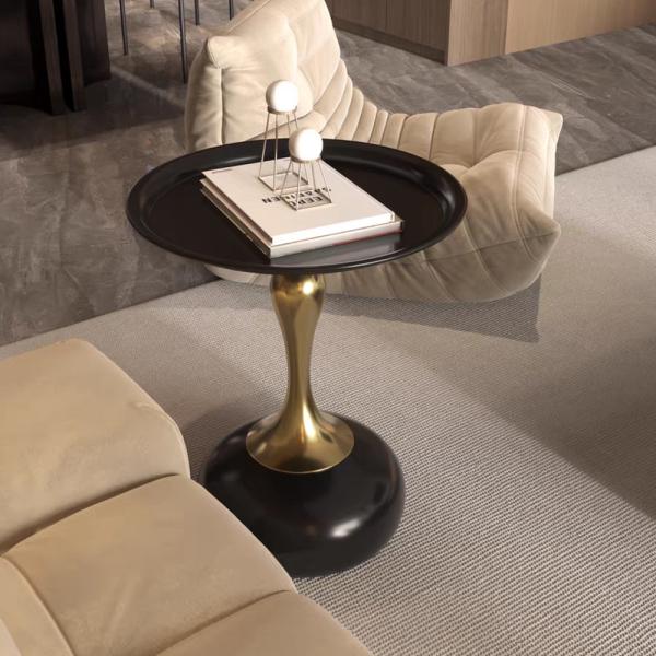 Muxing Beistelltisch, Nachttisch, minimalistischer Beistelltisch, moderner Beistelltisch, Beistelltisch rund 40 × 40 × 53 cm