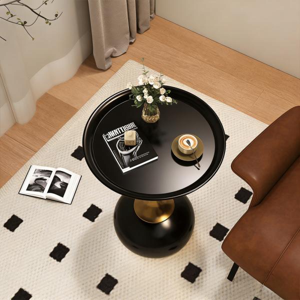 Muxing Beistelltisch, Nachttisch, minimalistischer Beistelltisch, moderner Beistelltisch, Beistelltisch rund 40 × 40 × 53 cm