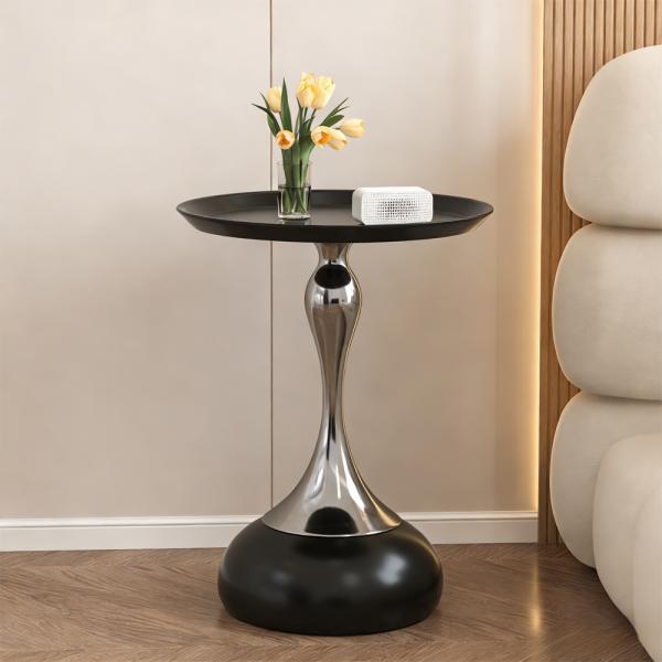 Muxing Beistelltisch, Nachttisch, minimalistischer Beistelltisch, moderner Beistelltisch, Beistelltisch rund 40 × 40 × 53 cm