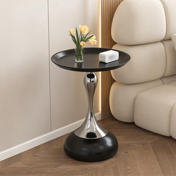 Muxing Beistelltisch, Nachttisch, minimalistischer Beistelltisch, moderner Beistelltisch, Beistelltisch rund 40 × 40 × 53 cm