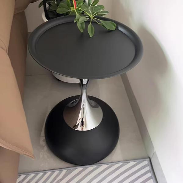 Muxing Beistelltisch, Nachttisch, minimalistischer Beistelltisch, moderner Beistelltisch, Beistelltisch rund 40 × 40 × 53 cm